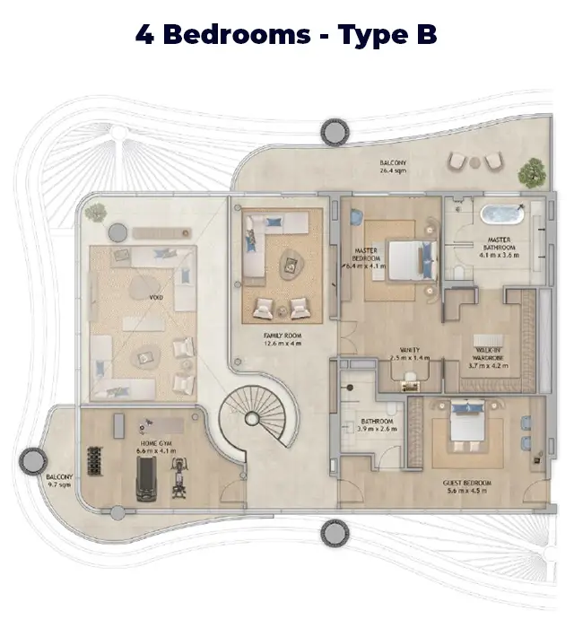 4 BR - Type A